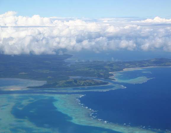 Aerial view Fiji Islands