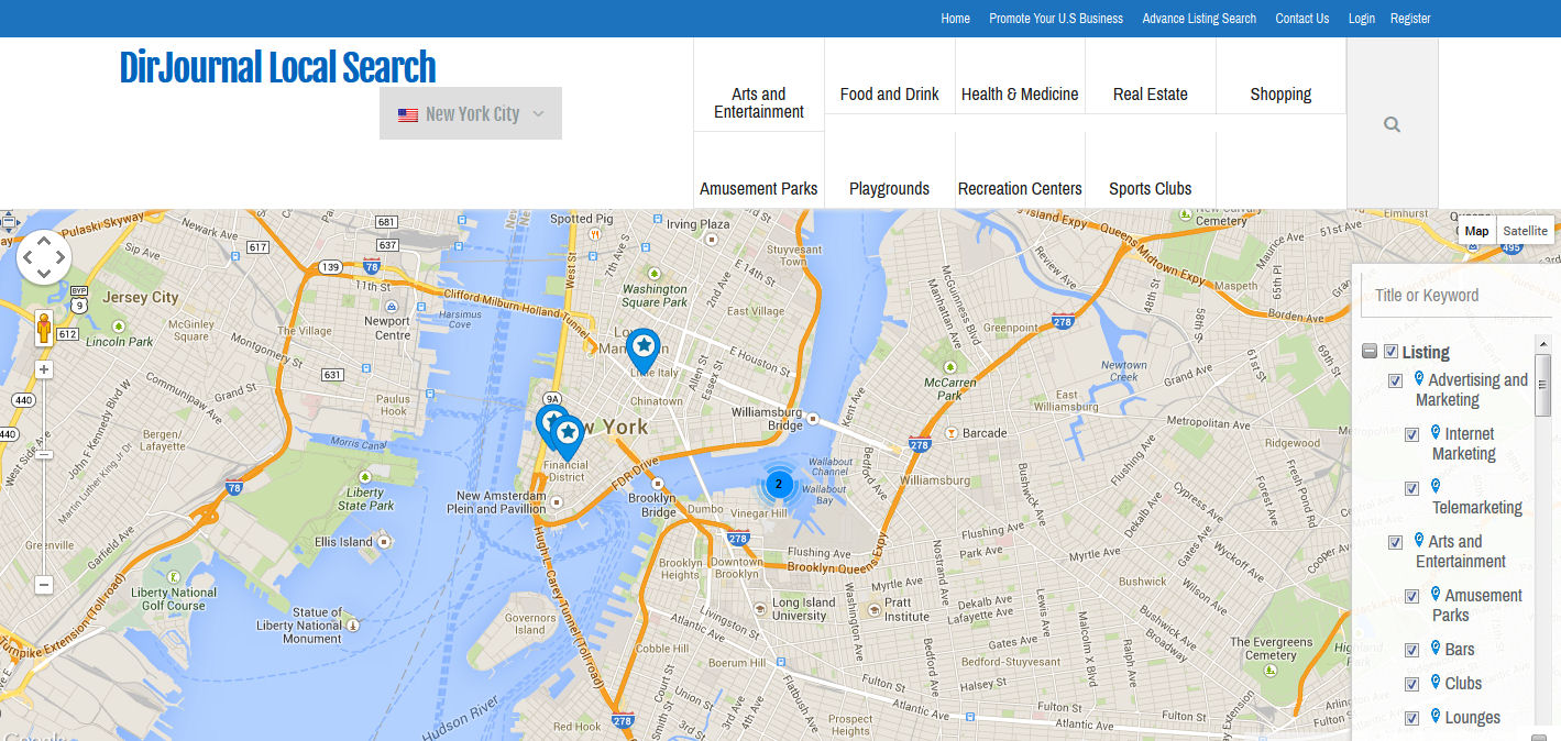 Directory Journal Local City Map