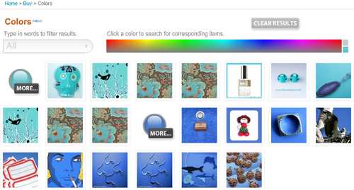 Etsy - color search