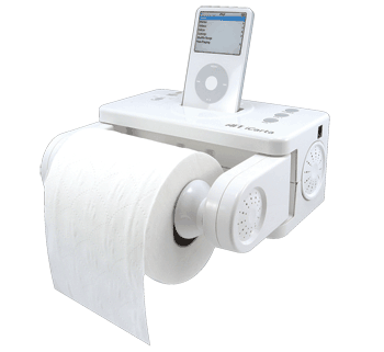 Toilet paper and ipod holder