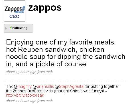 Zappos Twitter