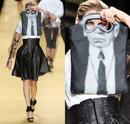 Karl Lagerfeld mask bag