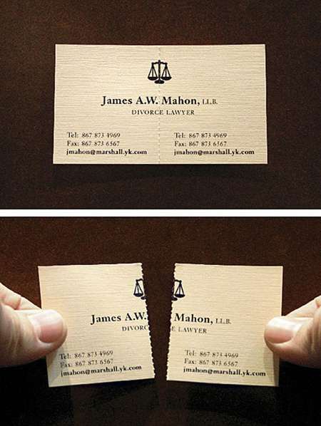 Divorce business card