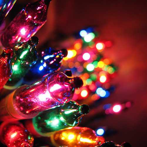 colored christmas lights