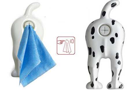 Dog-end towel holder