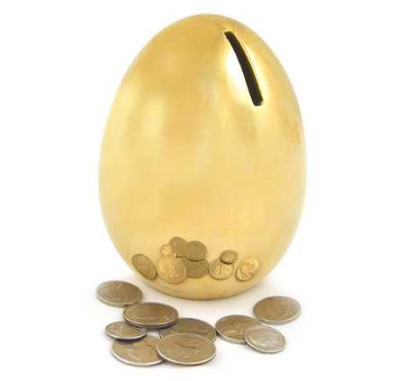 Golden Egg Coin Bank
