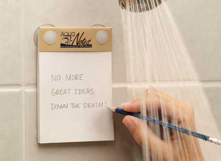 AquaNotes Waterproof Notepad for Shower