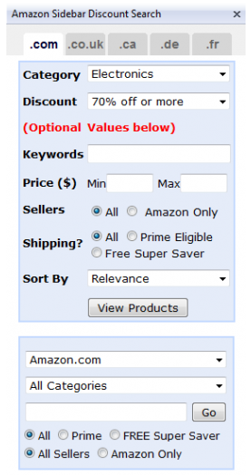 Amazon discount search