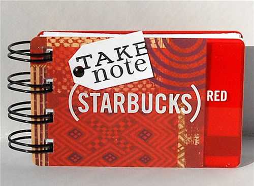 Recycle Gift Cards into a Notebook