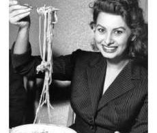 Sofia Loren and pasta.