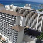 External view of the Outrigger Reef On The Beach hotel in Honolulu