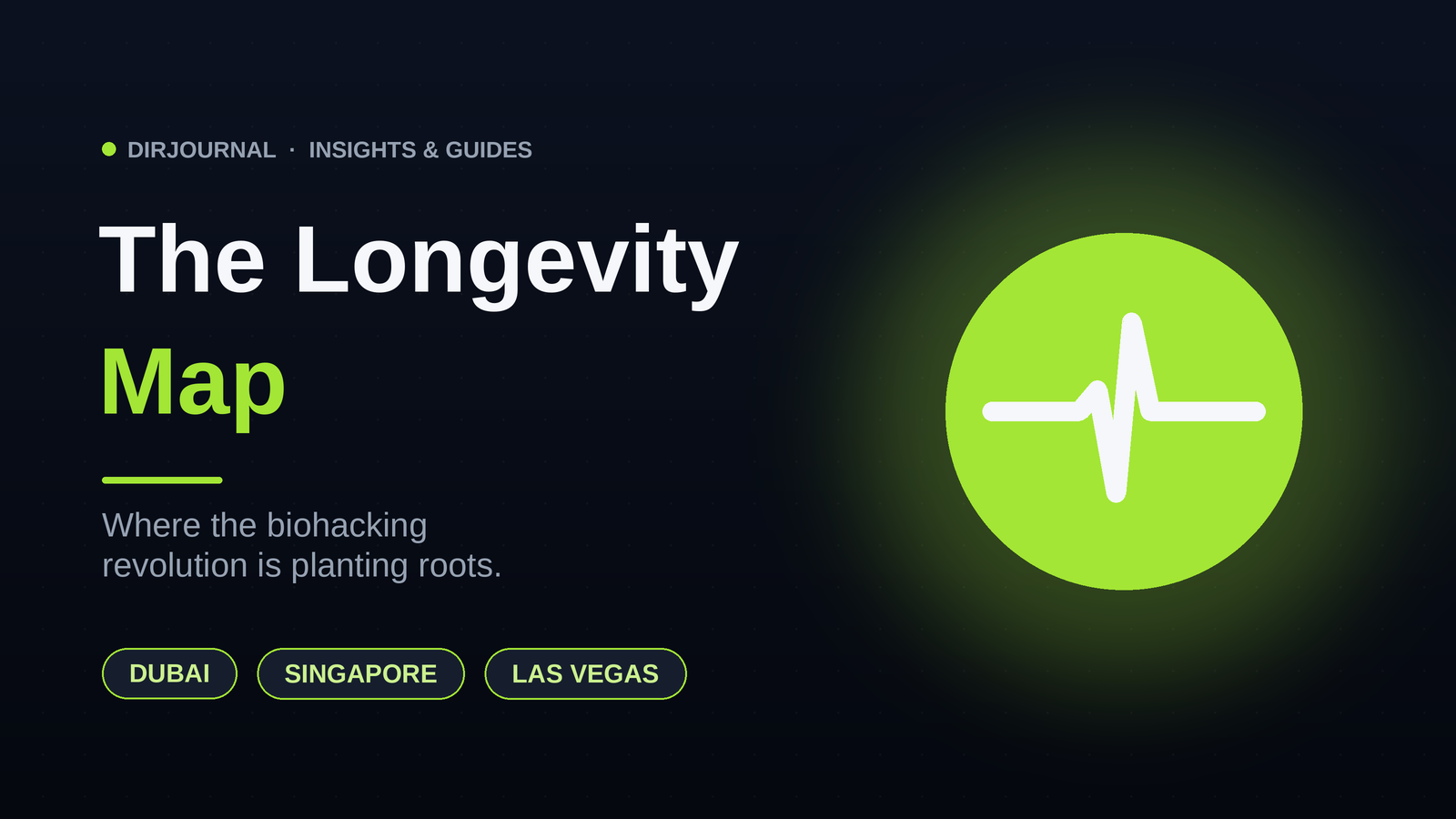 The 2026 Longevity Map: Where the Bio-Hacking Revolution is Planting Roots