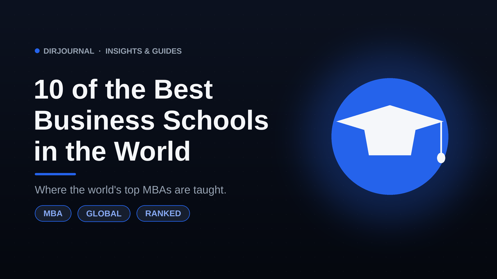 10 of the Best Business Schools in the World (2026)