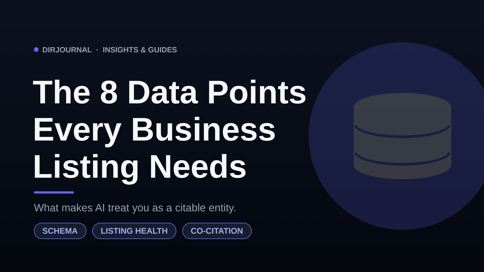 The 8 Data Points Every Business Listing Needs in 2026 (Or AI Will Skip You)