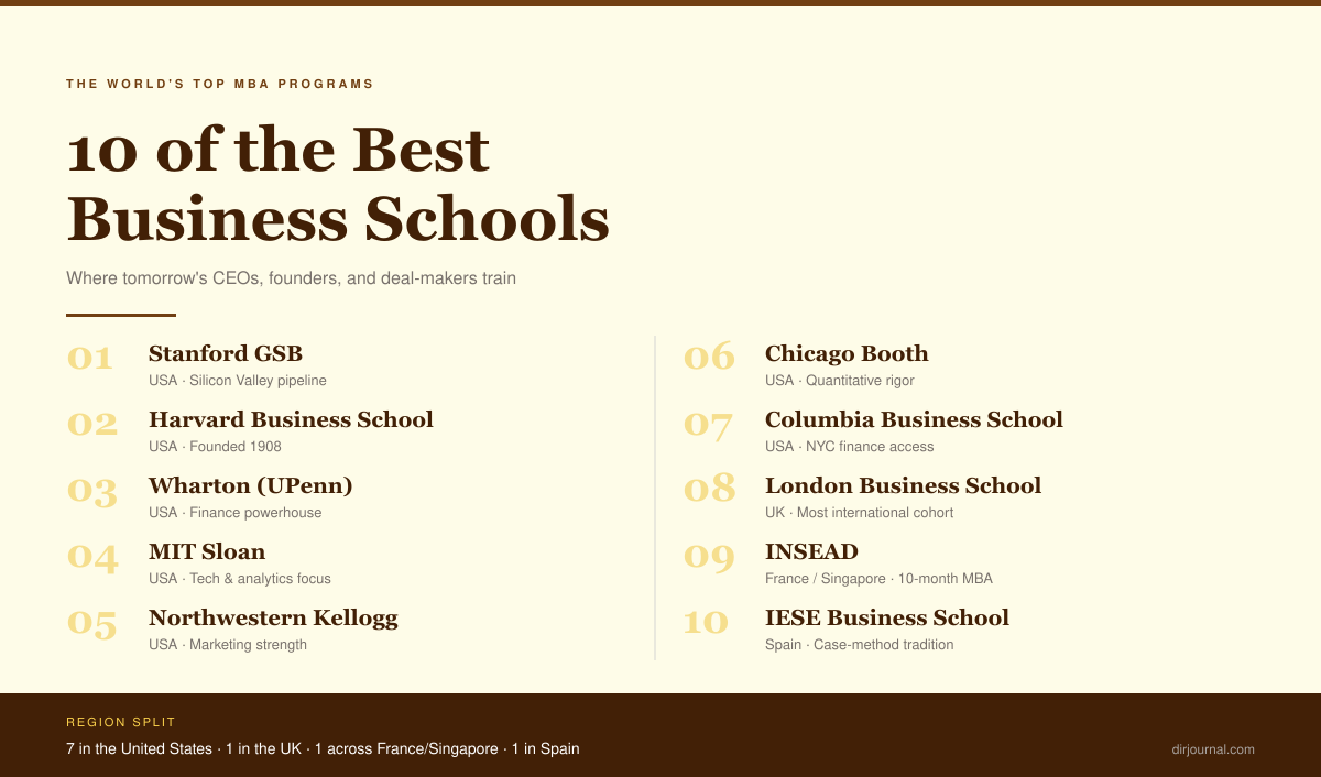10 of the Best Business Schools in the World (2026)