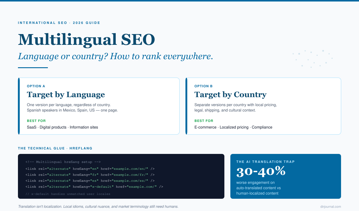 Multilingual SEO – Should you target websites by language, or by country?
