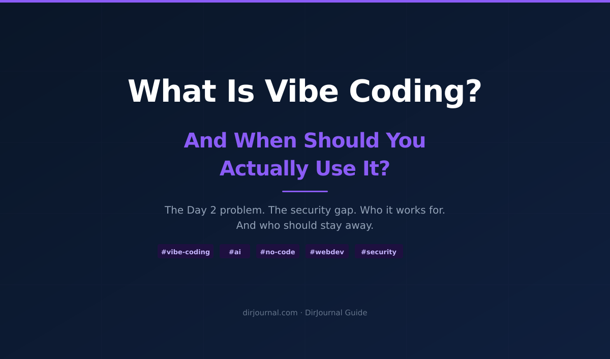 What Is Vibe Coding? And When Should You Actually Use It?