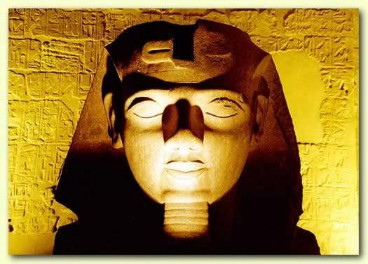 Head from the Luxor Temple at Night