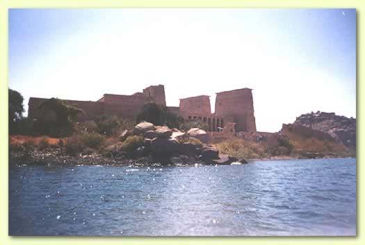 Temple of Philae from the Nile 