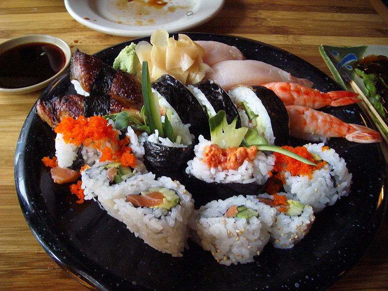 Sushi and maki feast. ©2004 Tom Harpel (Flickr)