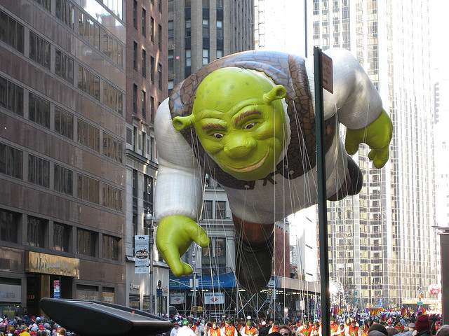 Shrek parade float