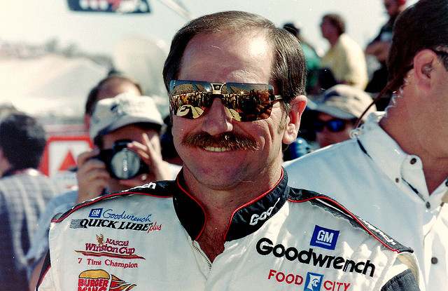 Dale Earnhardt at the track 