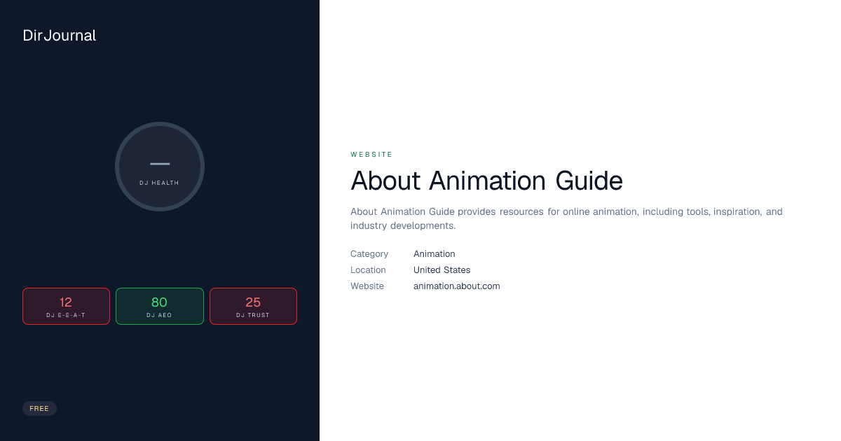Recommandations Animation About Animation Guide Profile: Animation & Features | DirJournal