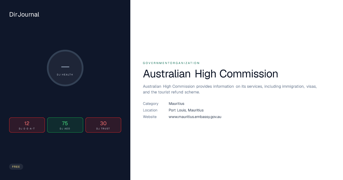 Australian High Commission - Mauritius Entity in Port Louis, Mauritius ...