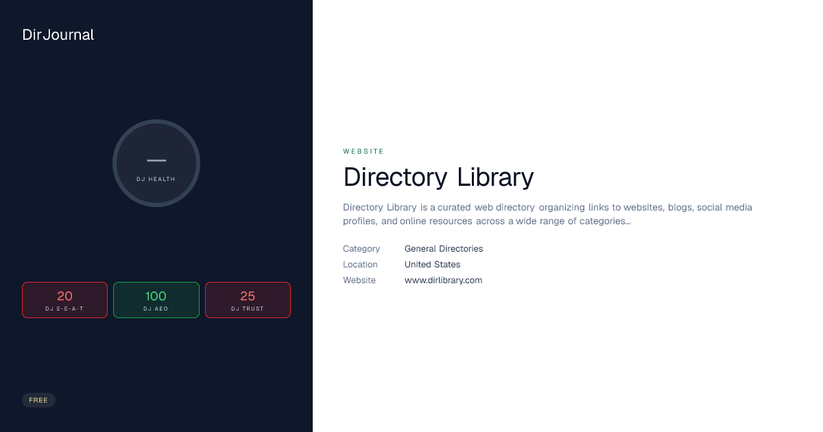 Directory Library Profile: General Directories & Features | DirJournal
