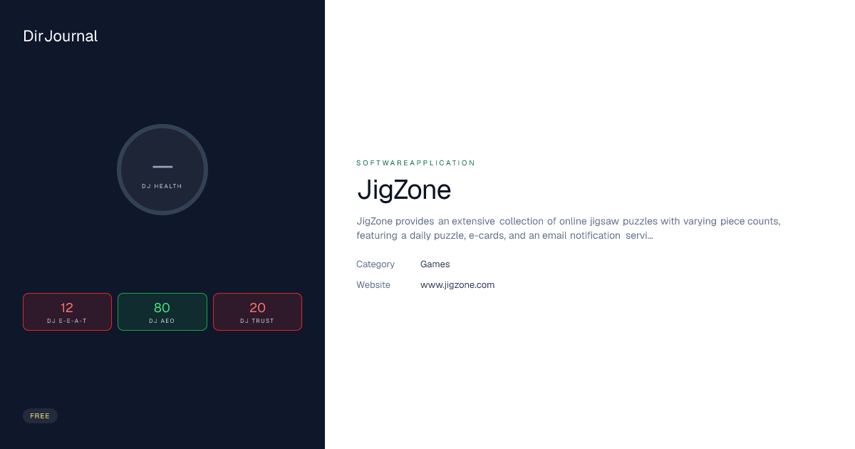 JigZone Profile: Games & Features | DirJournal