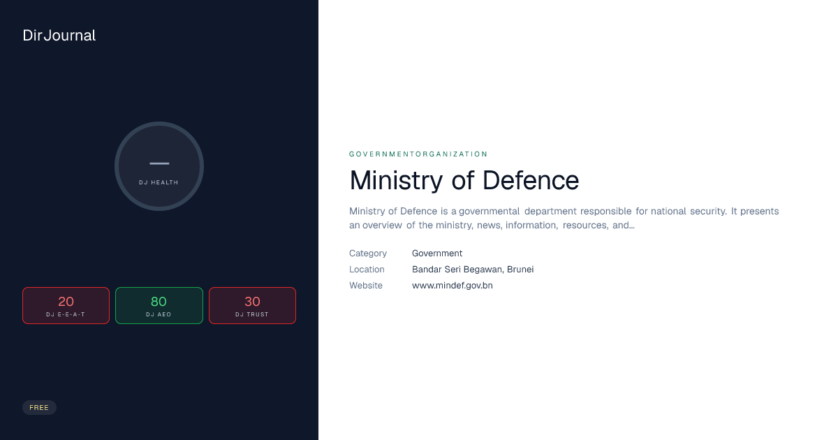 Mindef Website Ministry of Defence - Government Entity in Bandar Seri Begawan, Brunei ...