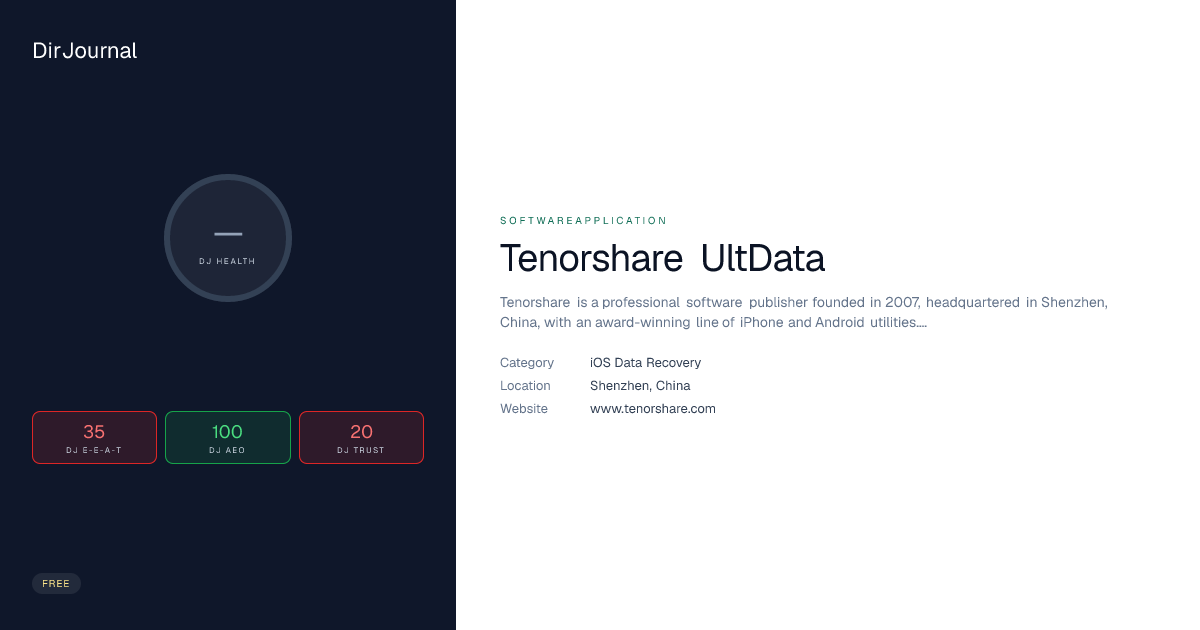 Ultdata Ios Tenorshare UltData Profile: iOS Data Recovery & Features | DirJournal