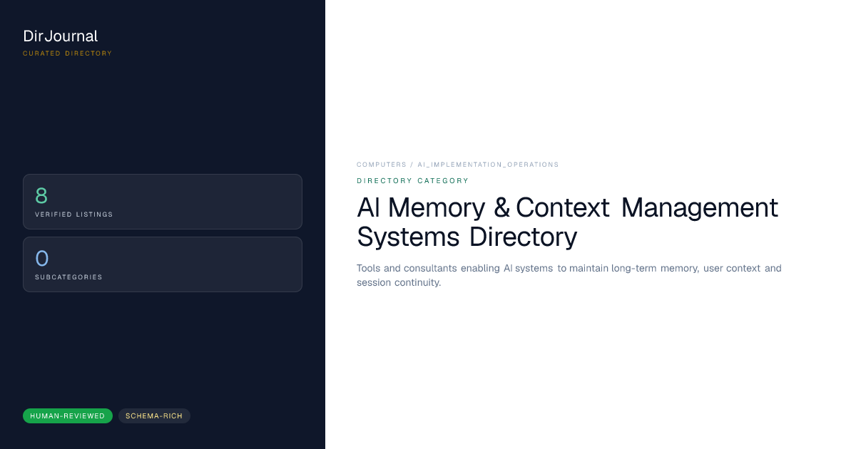 Best AI Memory & Context Management Systems Providers: Human-Curated ...